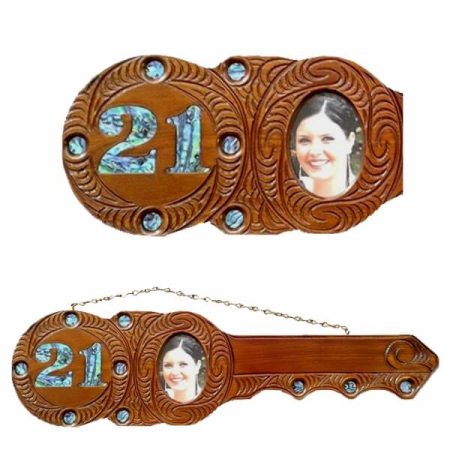 Carved 21st Key - Maori Design - 415