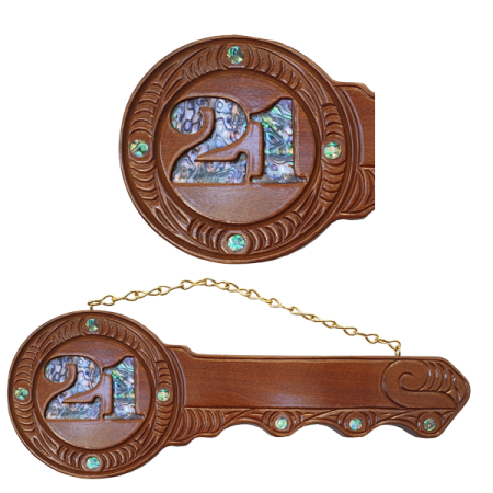 Carved 21st Key - Traditional - 421