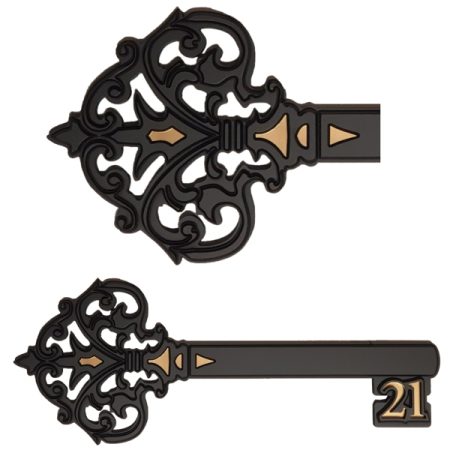 Black Antique Style 21st Key