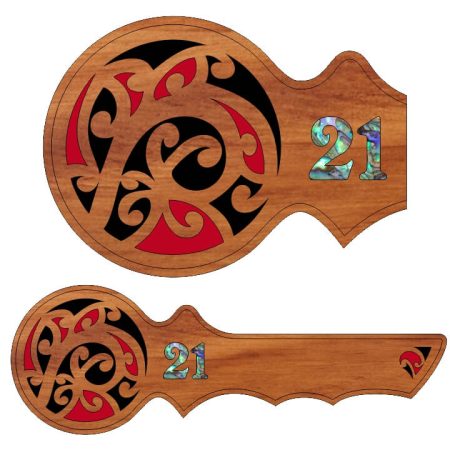 Rimu 21st Key - Maori Design