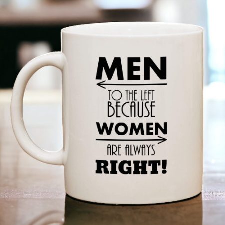 Coffee Mug - Men to the left ....